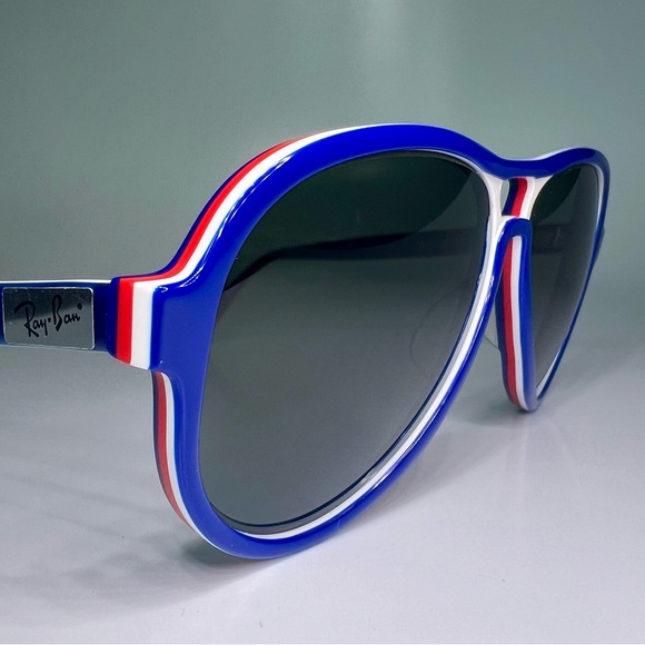 New Vintage B&L RayBan Vagabond G15 Red White Blue Aviator Sunglasses NOS - Picture 6 of 16